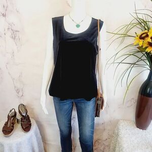 New! Draper's & Damon's soft velvet black tank top